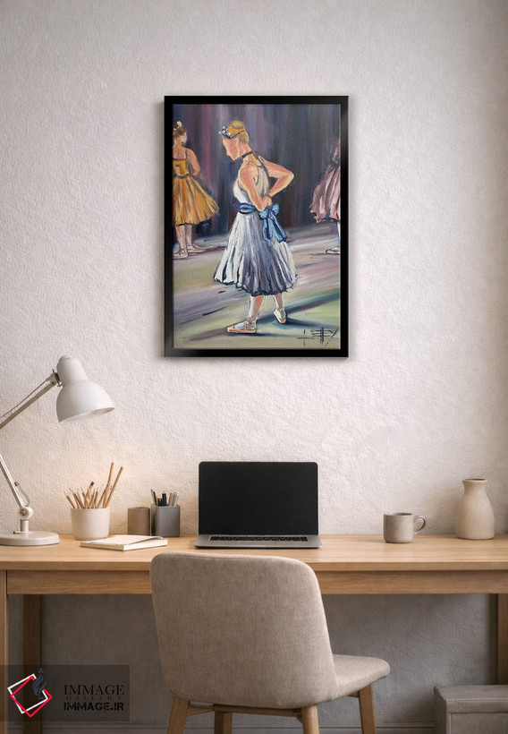 تابلو دکوراتیو Ballerina,رویاپردازی با دگا اثر لیزا الی - D1B