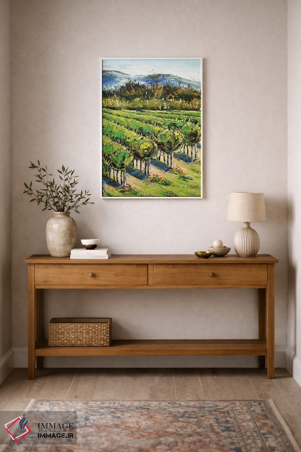 تابلو دکوراتیو Carmel River Valley Winery,بهار در تاکستان های دره کارمل ریور اثر لیزا الی - D1W