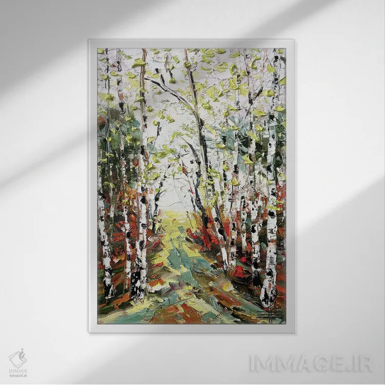 تابلو دکوراتیو پاییز دست نیافتنی اثر لیزا الی - نمای قابدار سفید