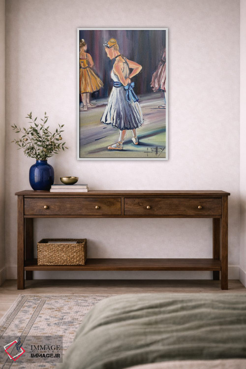 تابلو دکوراتیو Ballerina,رویاپردازی با دگا اثر لیزا الی - D3W