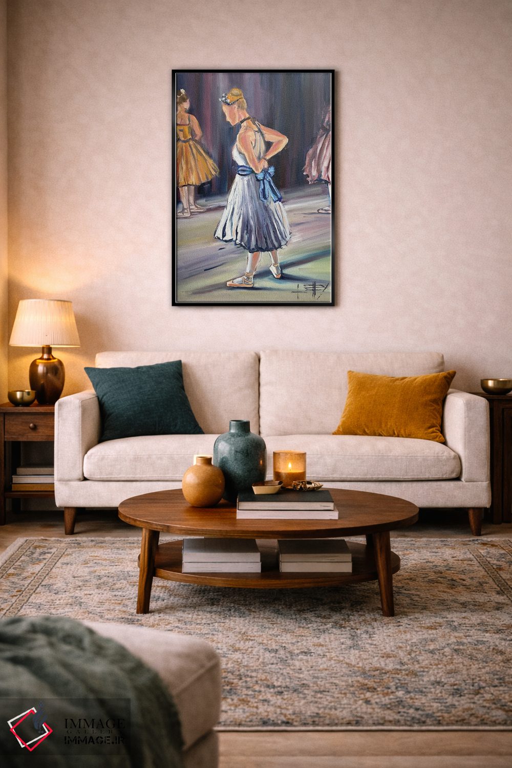تابلو دکوراتیو Ballerina,رویاپردازی با دگا اثر لیزا الی - D5B