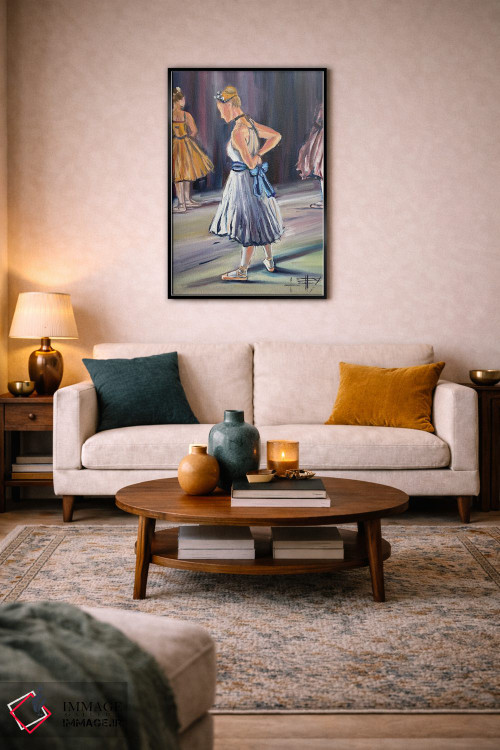 تابلو دکوراتیو Ballerina,رویاپردازی با دگا اثر لیزا الی - D5B