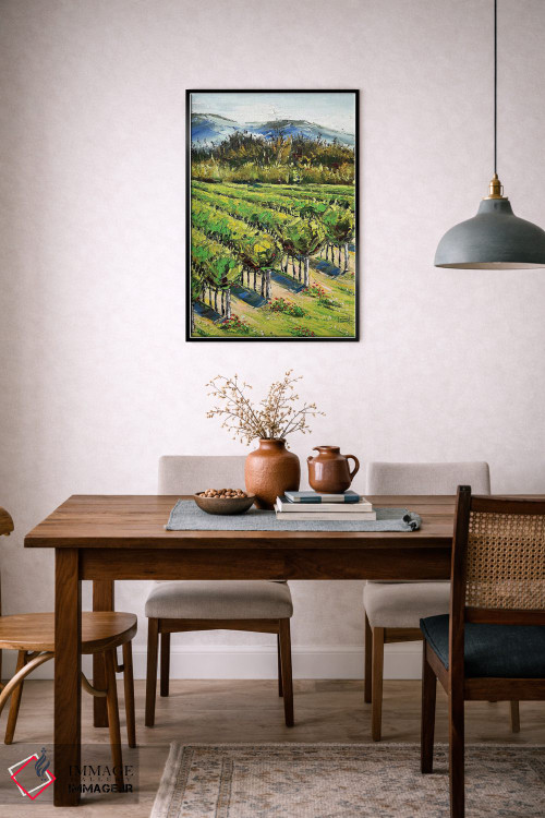 تابلو دکوراتیو Carmel River Valley Winery,بهار در تاکستان های دره کارمل ریور اثر لیزا الی - D6B