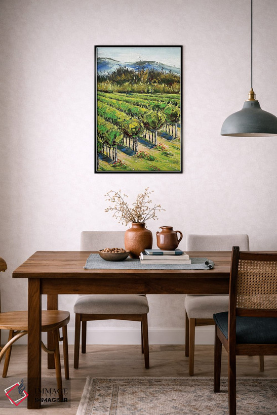 تابلو دکوراتیو Carmel River Valley Winery,بهار در تاکستان های دره کارمل ریور اثر لیزا الی - D6B