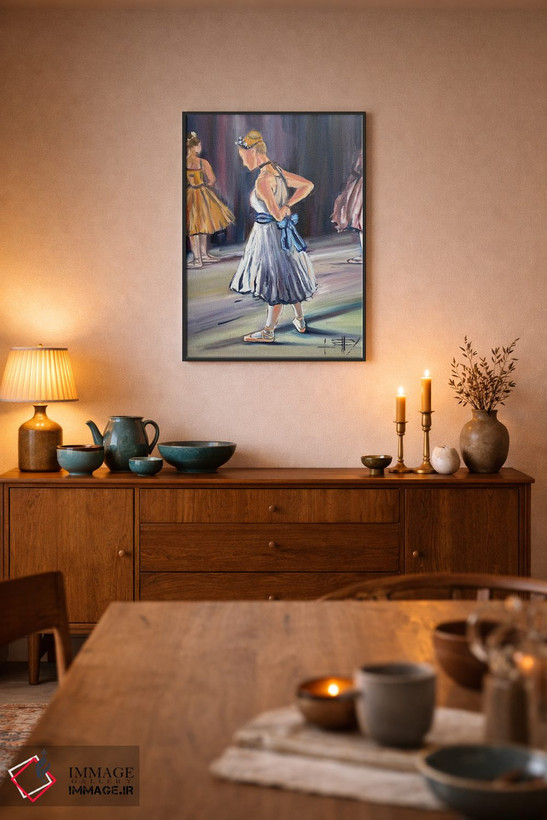 تابلو دکوراتیو Ballerina,رویاپردازی با دگا اثر لیزا الی - D6B