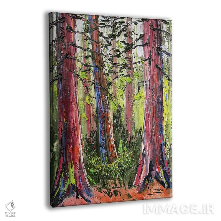 تابلو دکوراتیو Giant Sequoia Trees,درختان سرخ چوب کالیفرنیا اثر لیزا الی - نمای پرسپکتیو محصول