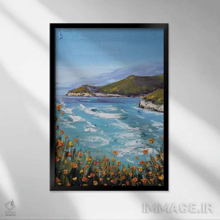 تابلو دکوراتیو بیگ سور برای همیشه اثر لیزا الی - نمای قابدار مشکی