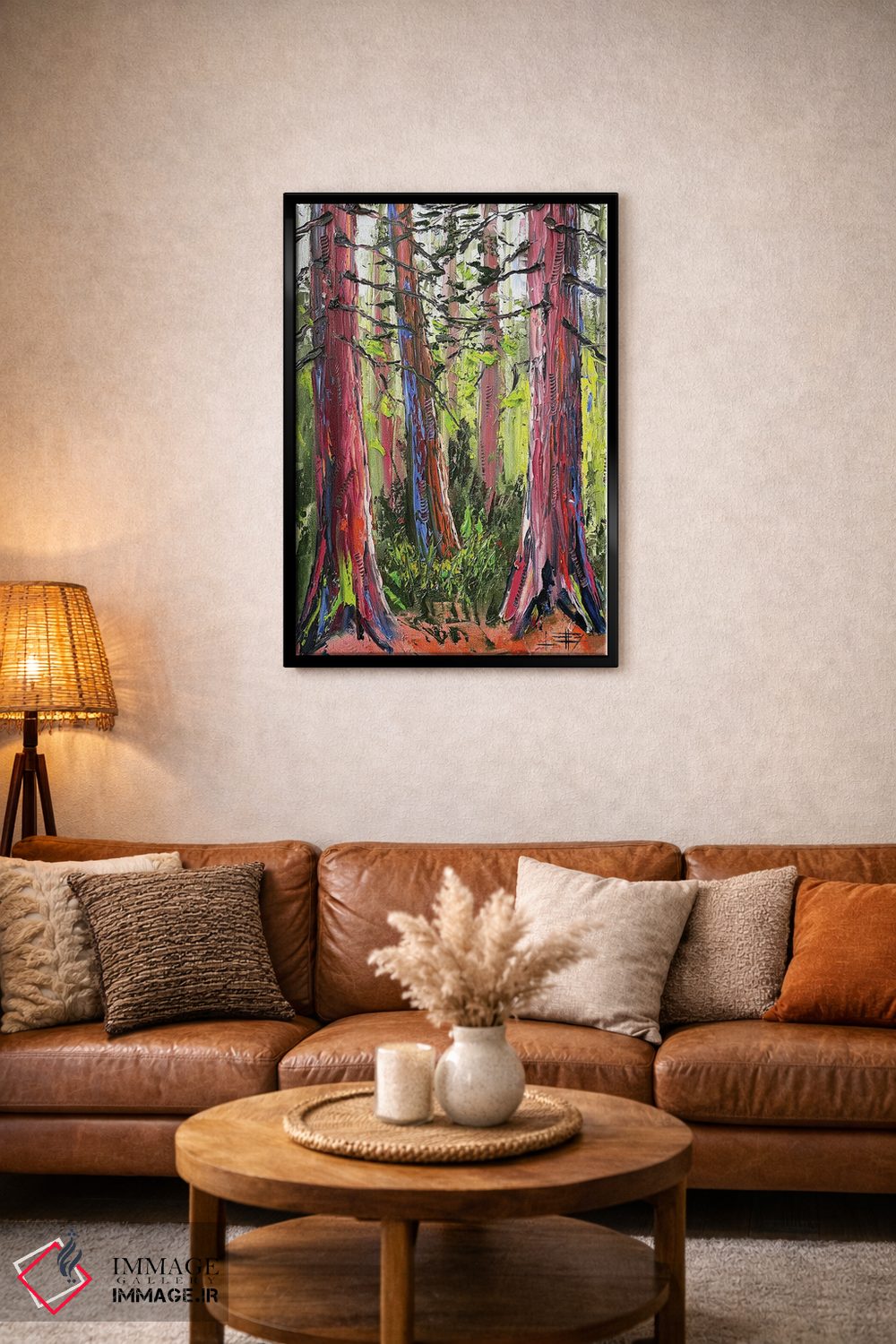 تابلو دکوراتیو Giant Sequoia Trees,درختان سرخ چوب کالیفرنیا اثر لیزا الی - D3B