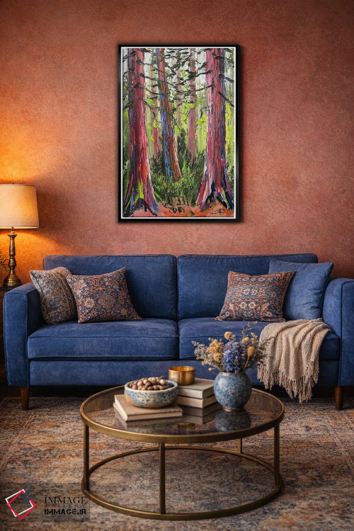 تابلو دکوراتیو Giant Sequoia Trees,درختان سرخ چوب کالیفرنیا اثر لیزا الی - D4B
