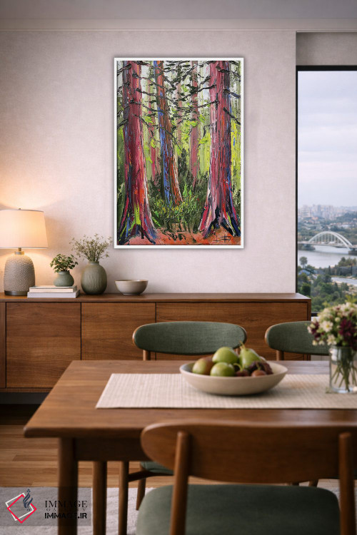 تابلو دکوراتیو Giant Sequoia Trees,درختان سرخ چوب کالیفرنیا اثر لیزا الی - D5W