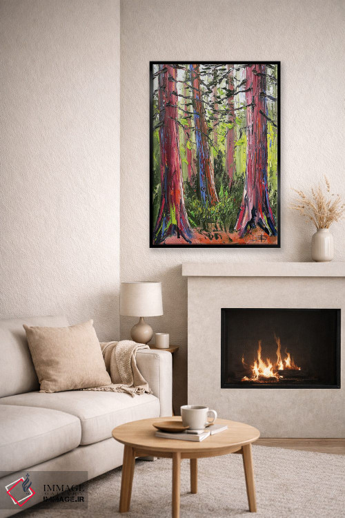 تابلو دکوراتیو Giant Sequoia Trees,درختان سرخ چوب کالیفرنیا اثر لیزا الی - D6B
