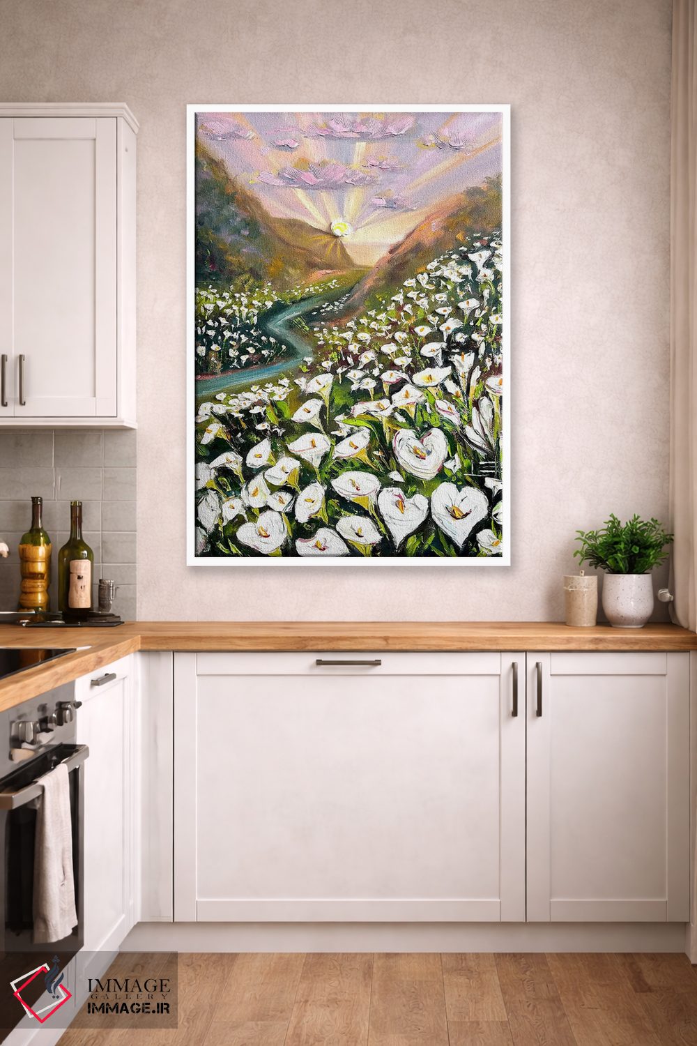 تابلو دکوراتیو دره گل کالالاله اثر لیزا الی - D4W