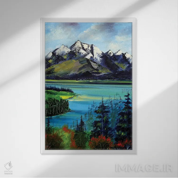 تابلو دکوراتیو ائوراکی اثر لیزا الی - نمای قابدار سفید