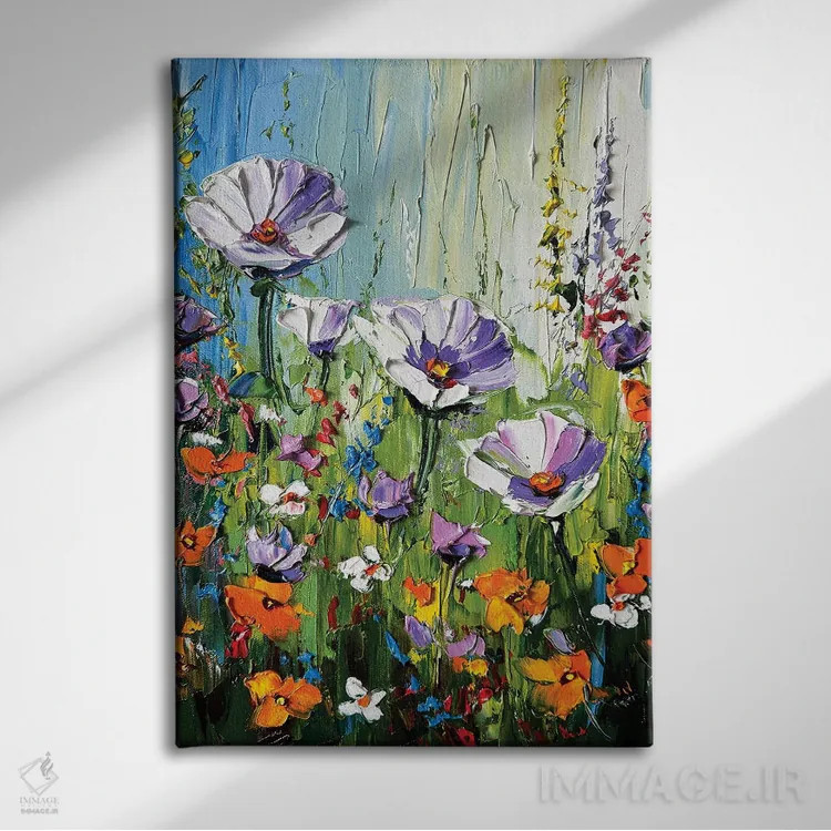 تابلو دکوراتیو رویای باغ سرشار از خوشی اثر لیزا الی - نمای روبهرو روی دیوار