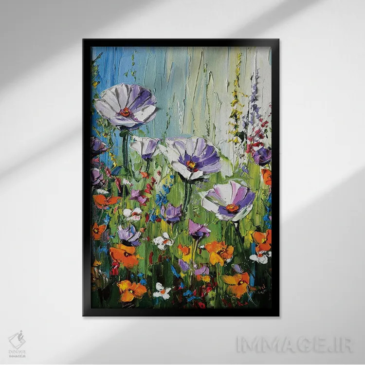 تابلو دکوراتیو رویای باغ سرشار از خوشی اثر لیزا الی - نمای قابدار مشکی