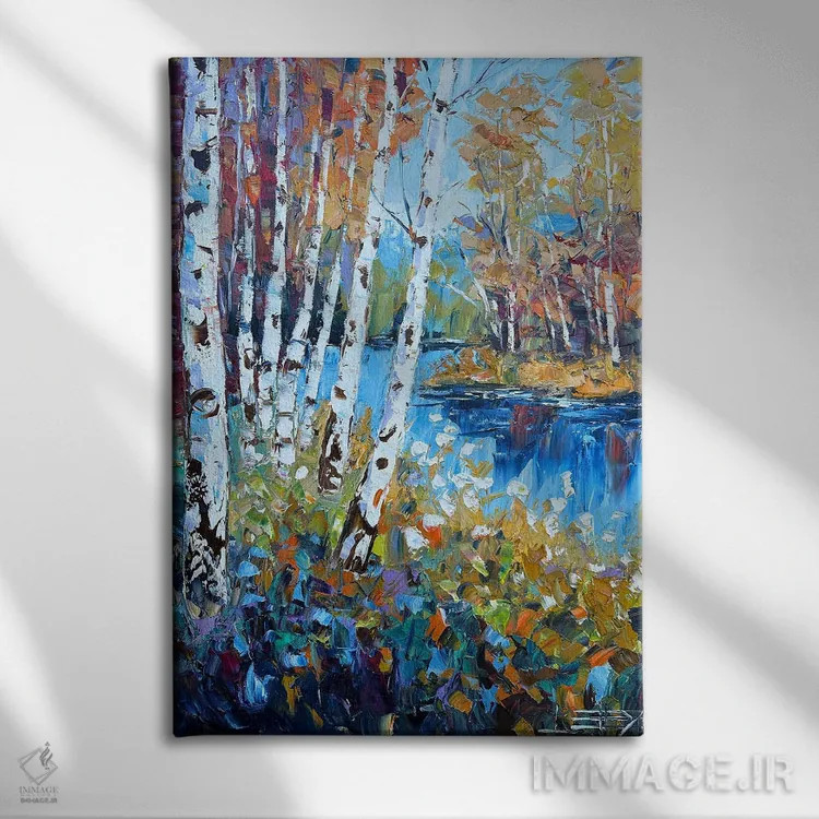 تابلو دکوراتیو مجموعه پاییزی اثر لیزا الی - نمای روبهرو روی دیوار