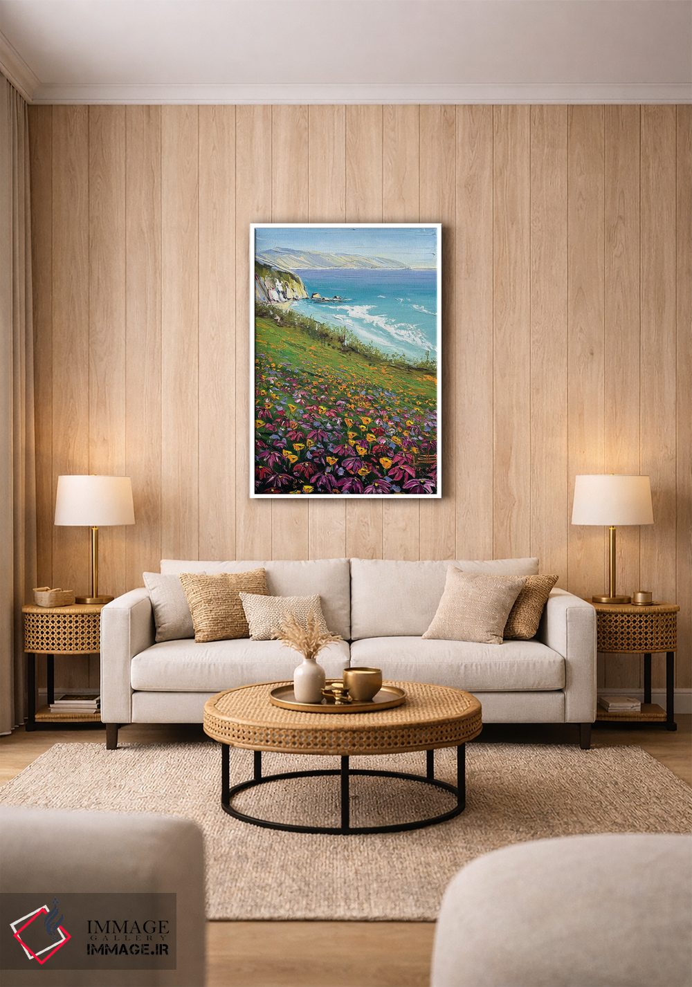 تابلو دکوراتیو سعادت در ساحل اثر لیزا الی - D1W