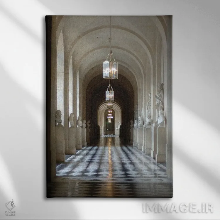 تابلو دکوراتیو Palace Of Versailles, Ile-de-France, France,راهروی م… اثر لیزا اس. انگلبریخت - نمای روبهرو روی دیوار