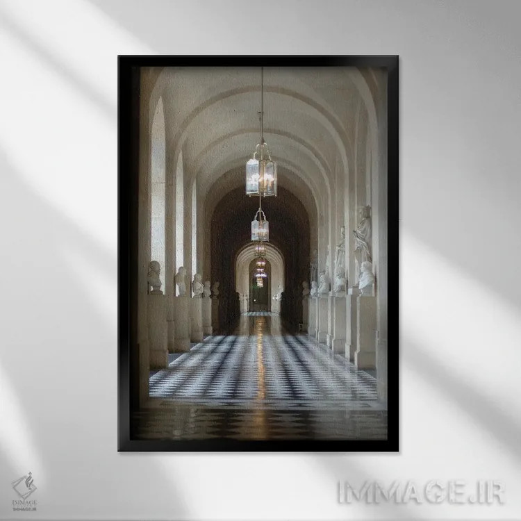 تابلو دکوراتیو Palace Of Versailles, Ile-de-France, France,راهروی م… اثر لیزا اس. انگلبریخت - نمای قابدار مشکی