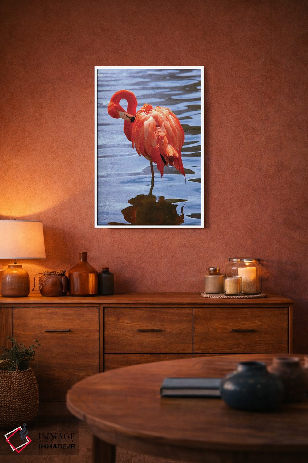 تابلو دکوراتیو فلامینگوی زیبا اثر لیزا اس. انگلبریخت - D2W