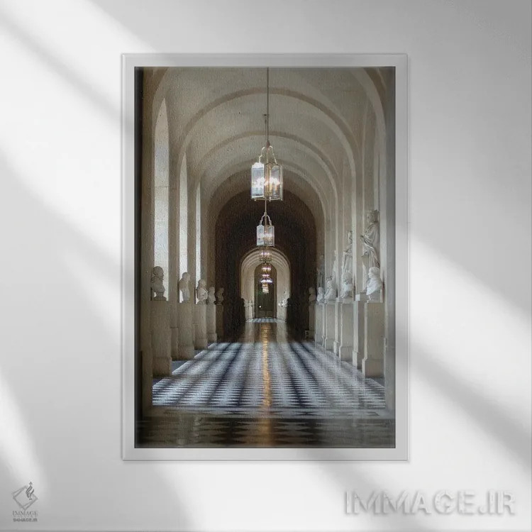 تابلو دکوراتیو Palace Of Versailles, Ile-de-France, France,راهروی م… اثر لیزا اس. انگلبریخت - نمای قابدار سفید