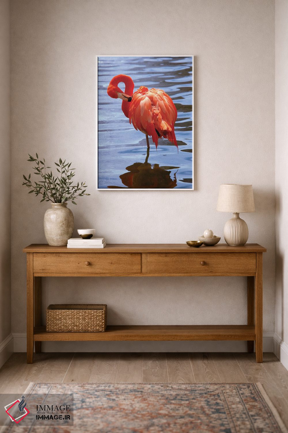 تابلو دکوراتیو فلامینگوی زیبا اثر لیزا اس. انگلبریخت - D1W