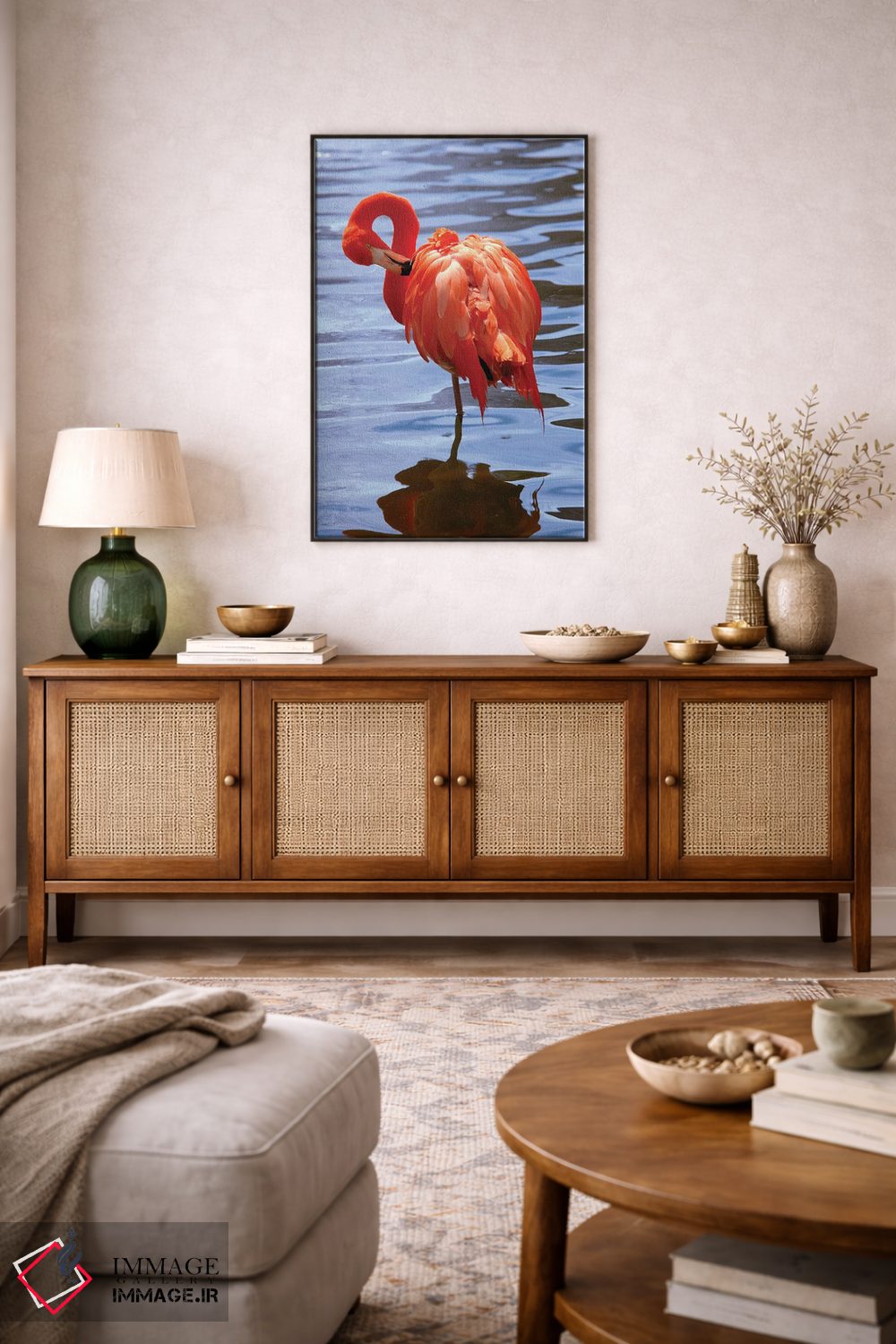 تابلو دکوراتیو فلامینگوی زیبا اثر لیزا اس. انگلبریخت - D4B