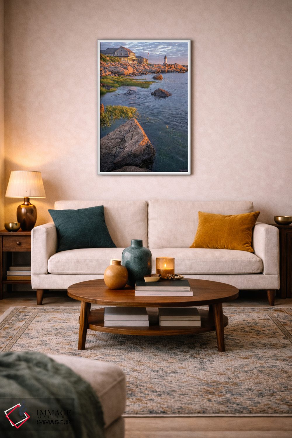 تابلو دکوراتیو Gloucester, Massachusetts, USA,فانوس دریایی آنیسکوام… اثر لیزا اس. انگلبریخت - D3W