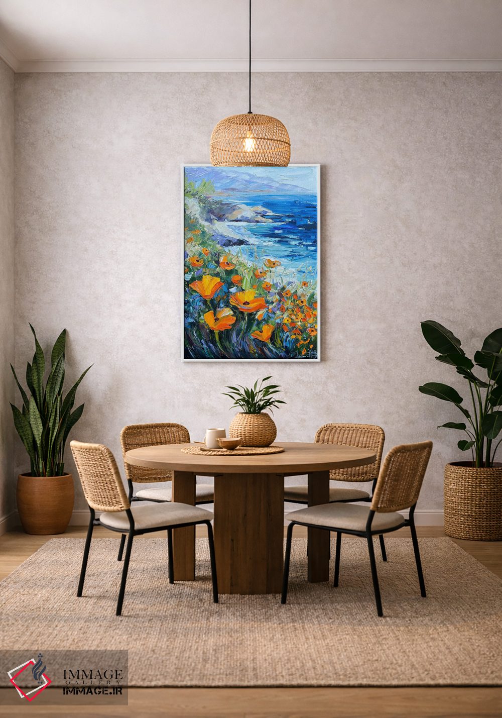 تابلو دکوراتیو ون گوگ در ساحل اثر لیزا الی - D3W