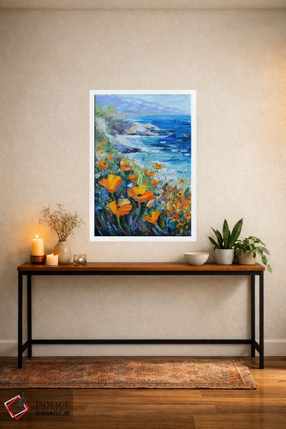 تابلو دکوراتیو ون گوگ در ساحل اثر لیزا الی - D4W