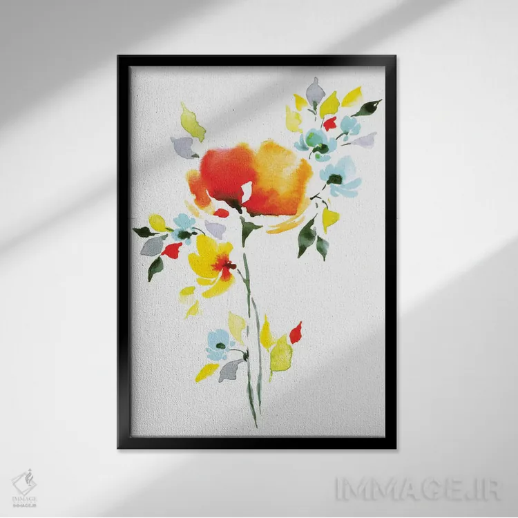 تابلو دکوراتیو تازه ۱ اثر لسیا بینکین - نمای قابدار مشکی
