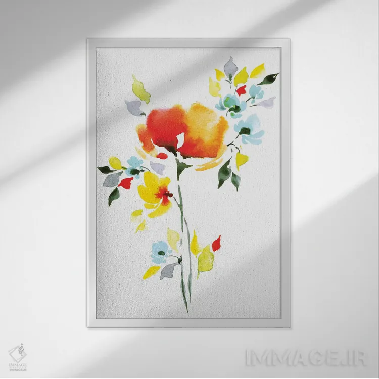 تابلو دکوراتیو تازه ۱ اثر لسیا بینکین - نمای قابدار سفید