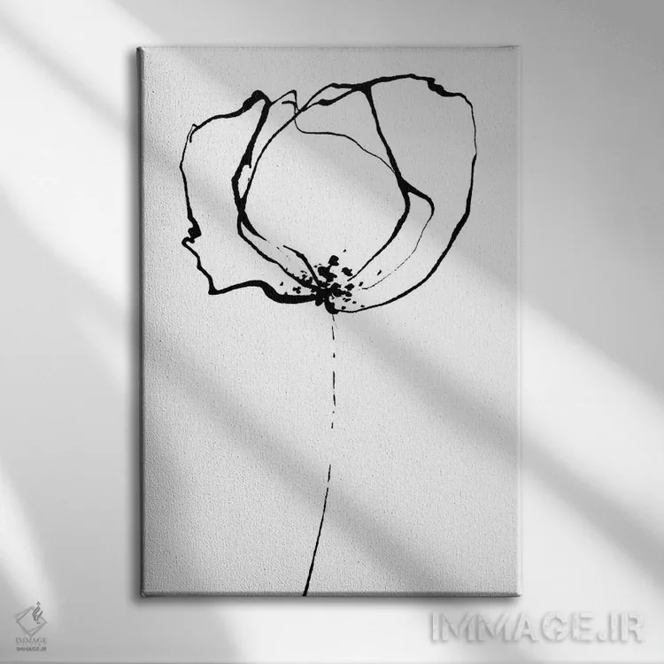 تابلو مینیمال خطوط ساده III اثر لسیا بینکین - نمای روبهرو روی دیوار