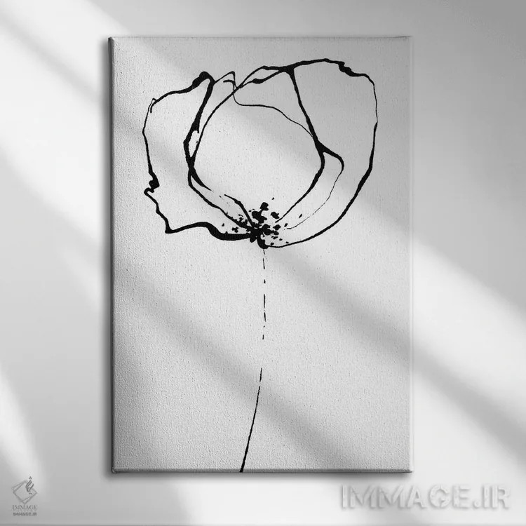 تابلو مینیمال خطوط ساده III اثر لسیا بینکین - نمای روبهرو روی دیوار