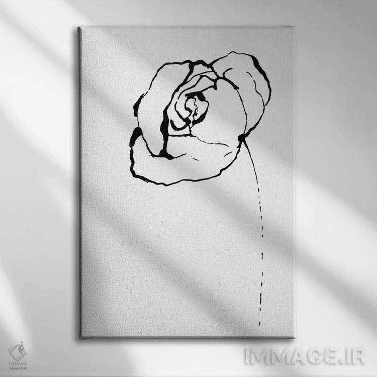 تابلو مینیمال خطوط ساده I اثر لسیا بینکین - نمای روبهرو روی دیوار