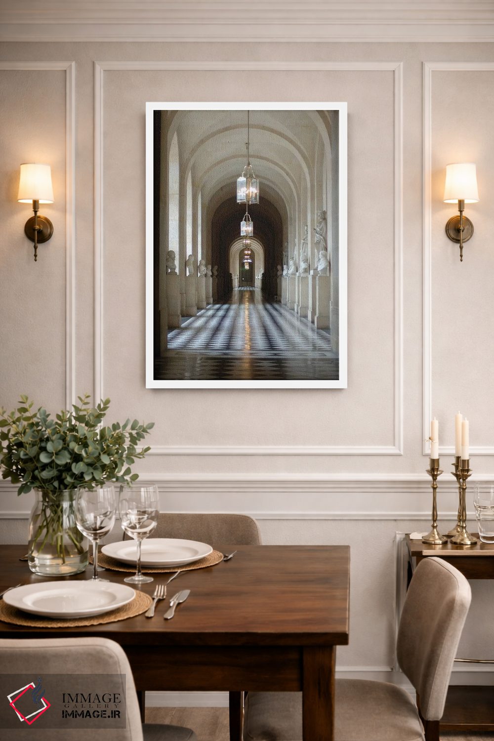 تابلو دکوراتیو Palace Of Versailles, Ile-de-France, France,راهروی م… اثر لیزا اس. انگلبریخت - D1W