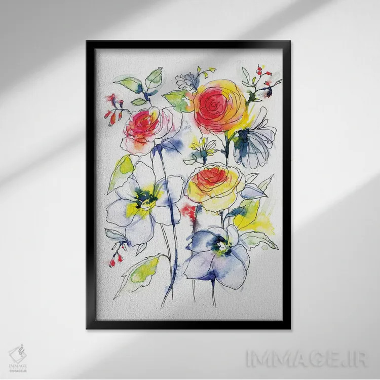 تابلو دکوراتیو جنا اثر لسیا بینکین - نمای قابدار مشکی