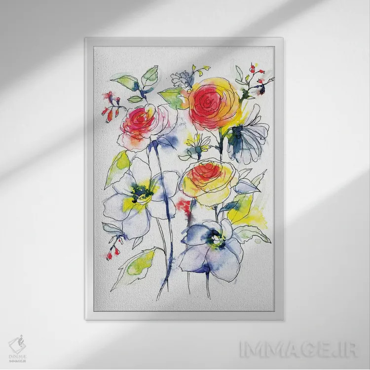 تابلو دکوراتیو جنا اثر لسیا بینکین - نمای قابدار سفید