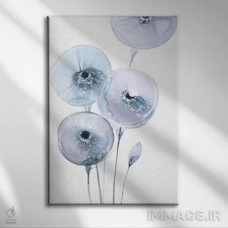 تابلو مینیمال قاصدک ها اثر لسیا بینکین - نمای روبهرو روی دیوار