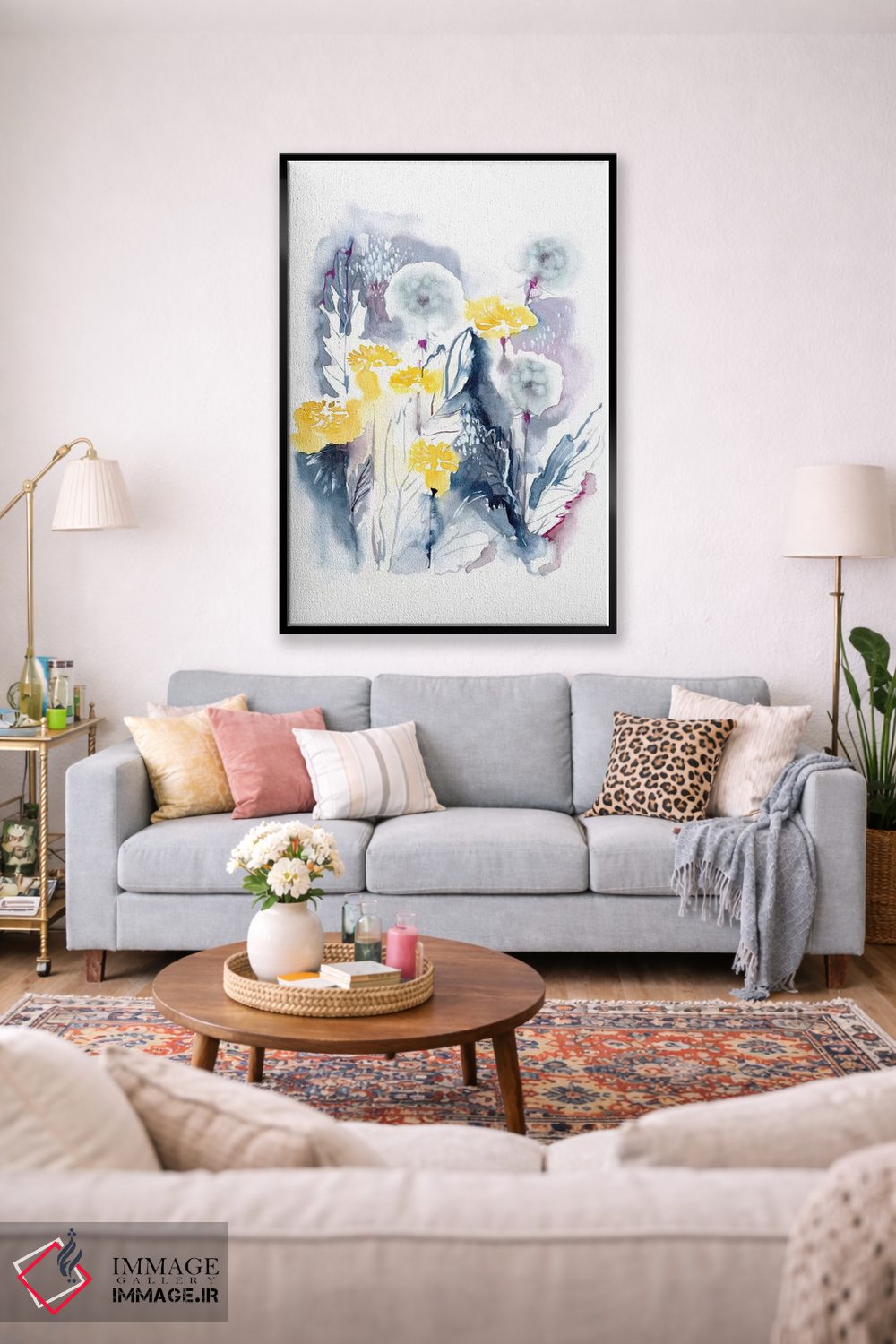 تابلو انتزاعی قاصدک ها اثر لسیا بینکین - D1B