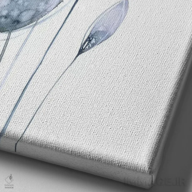 تابلو مینیمال قاصدک ها اثر لسیا بینکین - نمای نزدیک بافت بوم