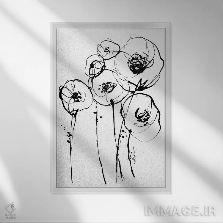 تابلو مینیمال حرکت II اثر لسیا بینکین - نمای قابدار سفید