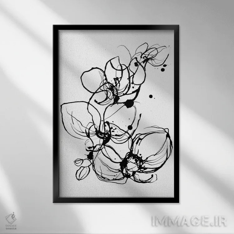 تابلو دکوراتیو ارکیده ها اثر لسیا بینکین - نمای قابدار مشکی