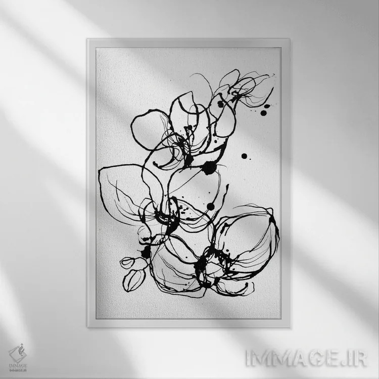 تابلو دکوراتیو ارکیده ها اثر لسیا بینکین - نمای قابدار سفید