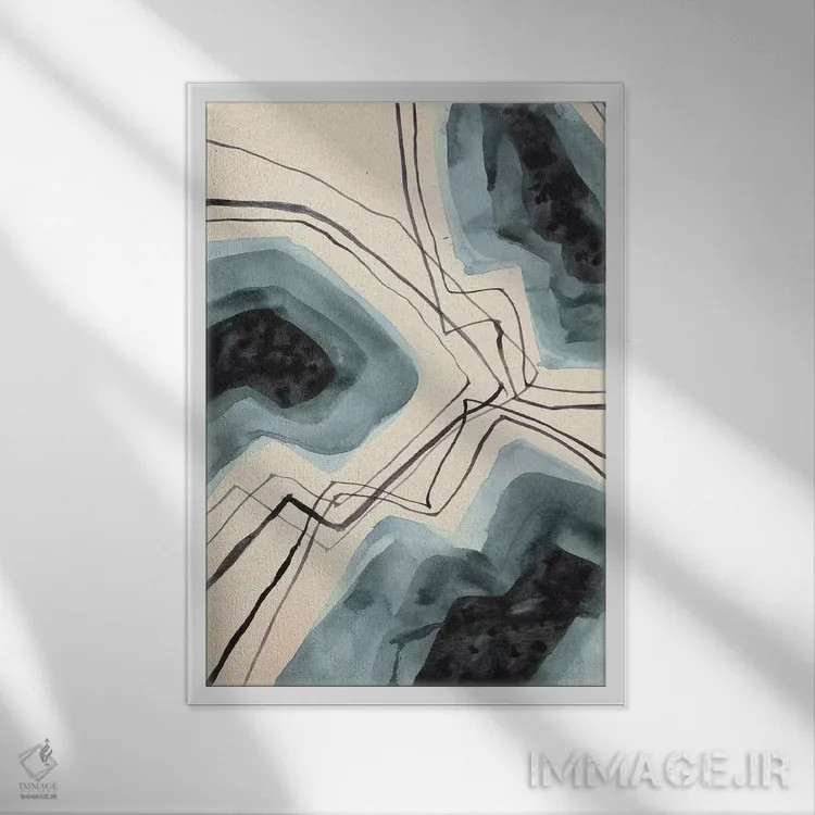 تابلو مینیمال سنگ ها اثر لسیا بینکین - نمای قابدار سفید