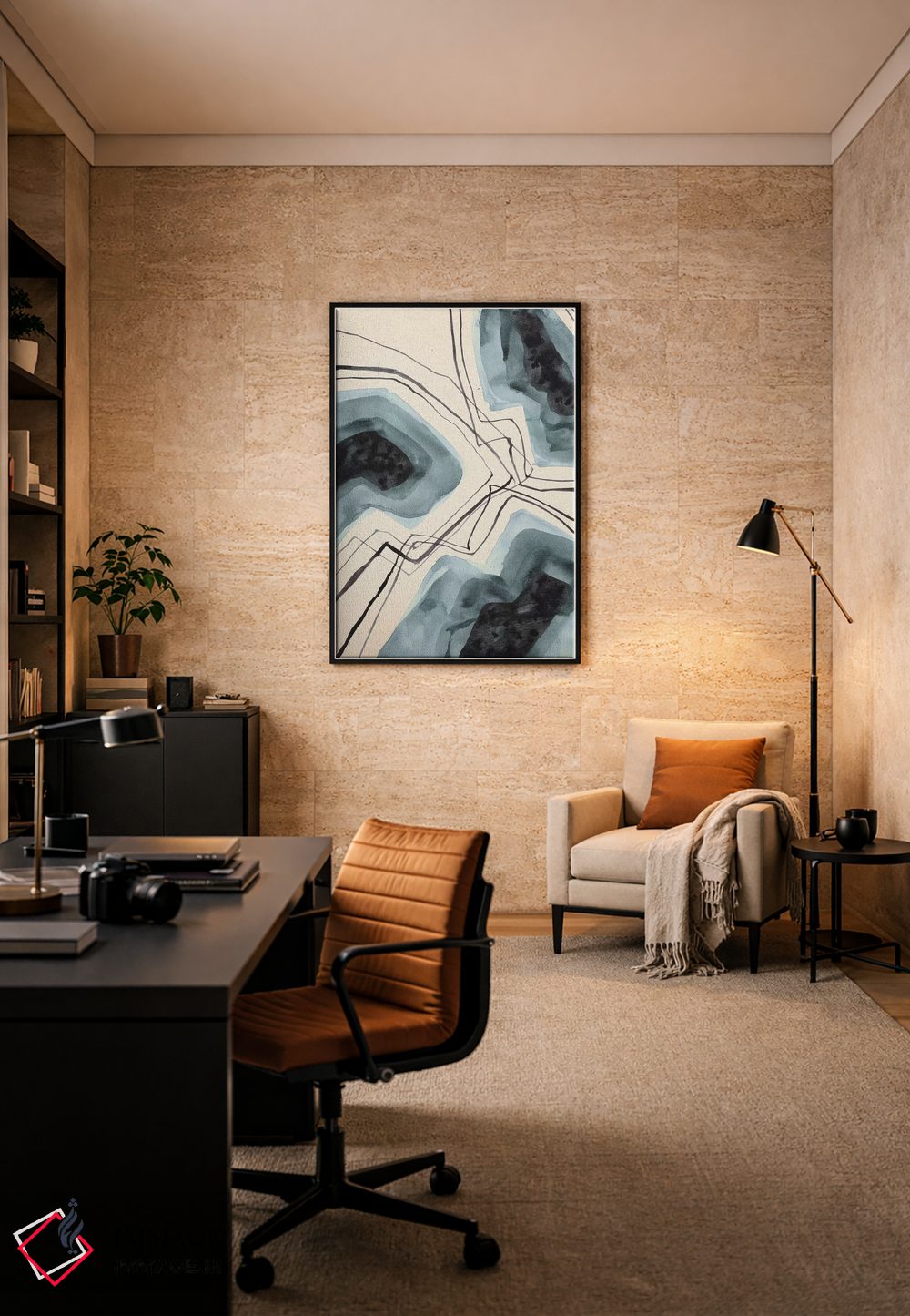 تابلو مینیمال سنگ ها اثر لسیا بینکین - D6B