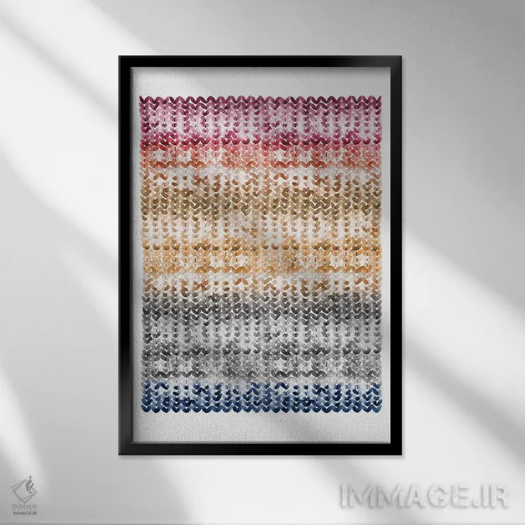 تابلو انتزاعی رنگ های غبار اثر لسیا بینکین - نمای قابدار مشکی