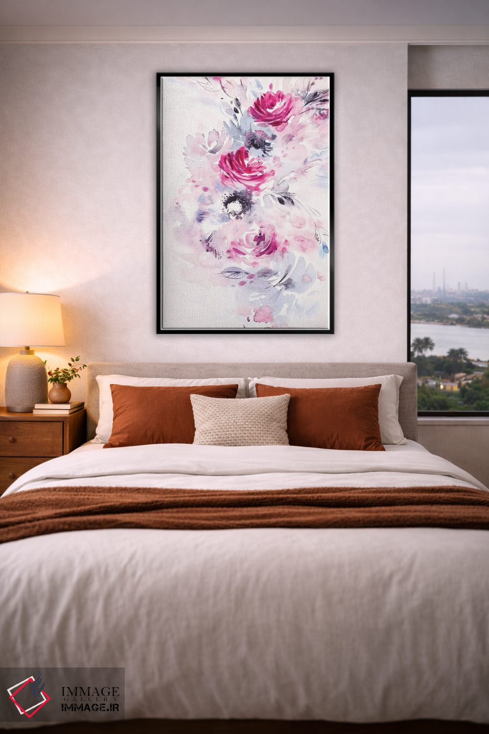 تابلو دکوراتیو دسته گل مینیمال II اثر لسیا بینکین - D5B