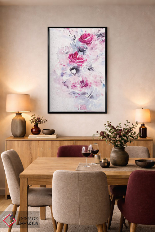 تابلو دکوراتیو دسته گل مینیمال II اثر لسیا بینکین - D4B