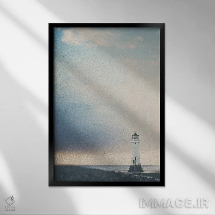 تابلو دکوراتیو چراغ ها تو را به خانه راهنمایی می کنند اثر لورا ایوانز - نمای قابدار مشکی